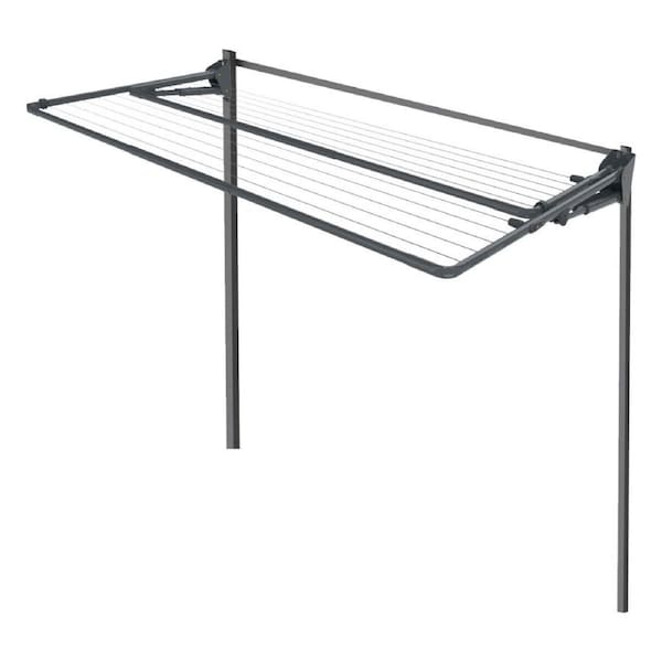 Hills Folding Frame 2.4m Wide Double Clothesline + Post Kit in Monument