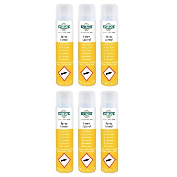 PetSafe Citronella Spray Refill Can 6 Pack for Bark Control 88.7ml