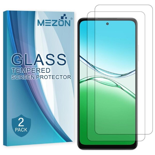 [2 Pack] OPPO A5 4G Tempered Glass 9H HD Crystal Clear Premium Screen Protector by MEZON – Case Friendly, Shock Absorption (OPPO A5 4G, 9H) – FREE EXPRESS