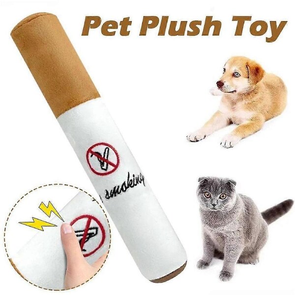 suitable for pet plush no-smoke cigar toy with sound for dogs to chew