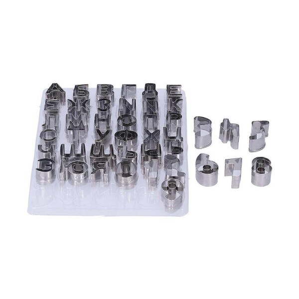 43Pcs Biscuits Mold Alphabet Number Pattern Pastry Cookies Cutter Moulds DIY Baking Tool