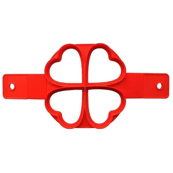 4 Holes Flower Heart Shape Silicone Pancake Maker Non Stick Omelette Egg Mold for Omelette Waffles Mold DIY Baking