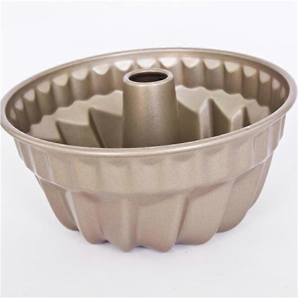 Mini Bundt Pan Set, 4-Inch 4Pcs Non-Stick Tube Pan Kugelhopf Mold for Oven and Instant Pot Baking (Champagne Gold)