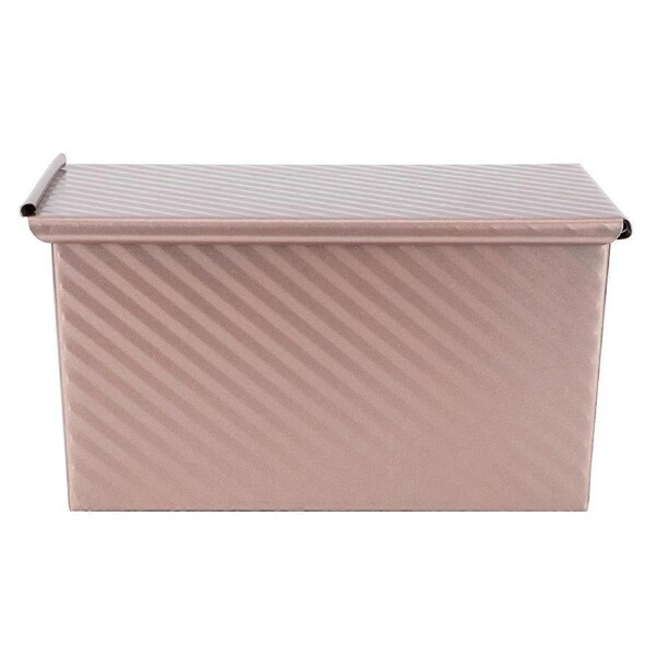 Rose Gold Bread Mold Rectangular Bread Pan NonStick EcoFriendly Baking Tools with Cover