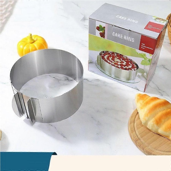 1pcs-6-12 inch round baking mold adjustable-6-12 inch telescopic cake ring 8cm high