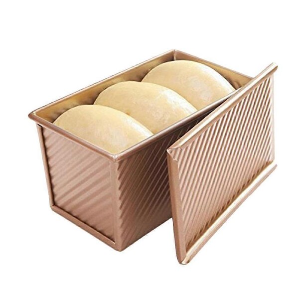 Bread Pan with Lid Baking Mold Cake Toast Carbon Steel Nonstick Toasted Bread Box Baking Tools