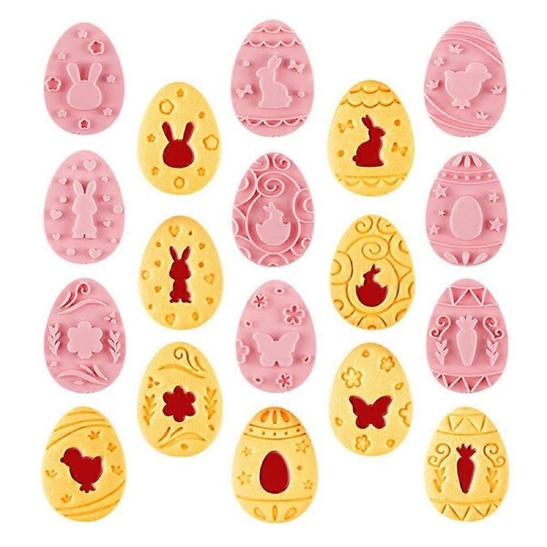 9pcs/set Easter Sandwich Biscuit Mould DIY Baking Cake Mold Set for Bread Pastries Sandwiches Multipurpose Embossing Mould