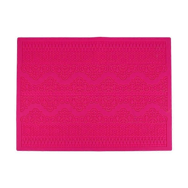 Silicone Mat Fondant Cake Decorating Styling Tools Silicone Lace Mold Flower Pattern Rose Red