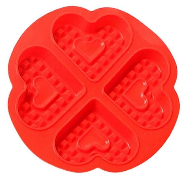 Premium Silicone Heart Shape Waffle Maker for Kids DIY Cake Mold