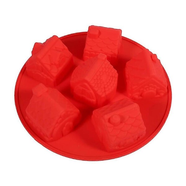 Small House Shape Silicone Fandont Chocolate Mold Ice Cube Mould Sugarcraft Cake Bakeware
