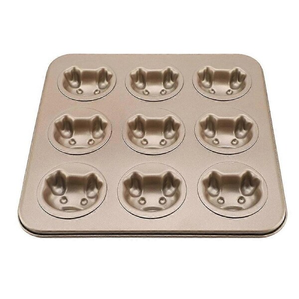 9-cavity Durable Pig Pattern Baking Tray Cake Bread Dessert Mould
