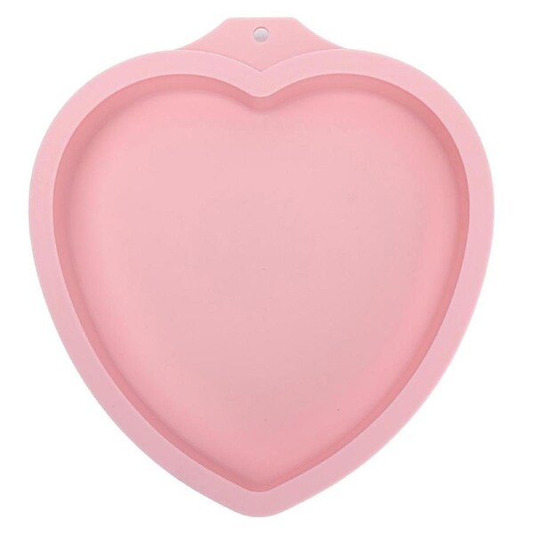 Home Kitchen Baking Pan Cake Mold Reusable Silicone Baking Mold for Bakery Cake Shop DessertL Pink Heart