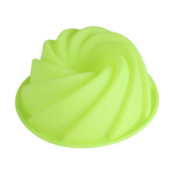 Kitchen Silicone Cake Mold Tray 3D Chocolate Mould Cookie Bread Pan DIY Baking Tool Green