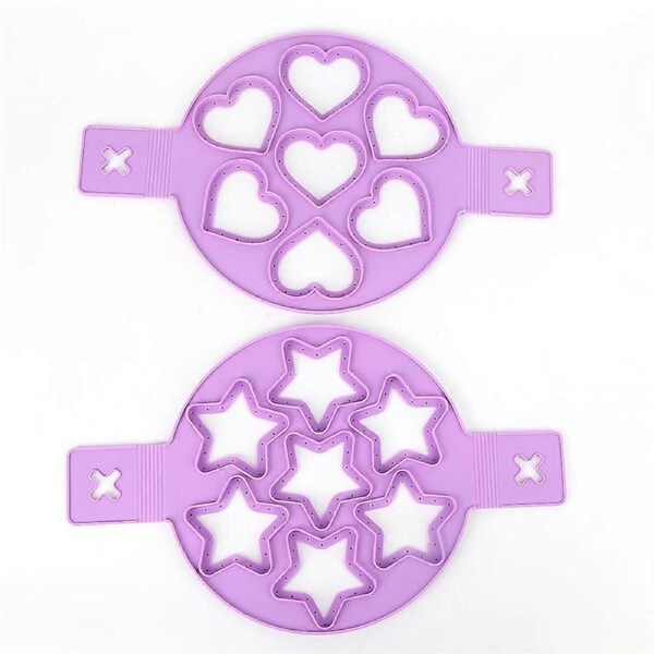 2Pcs Non-stick Pancake Pan Egg Maker Egg Mold Ring Kitchen Baking Cooking Tool