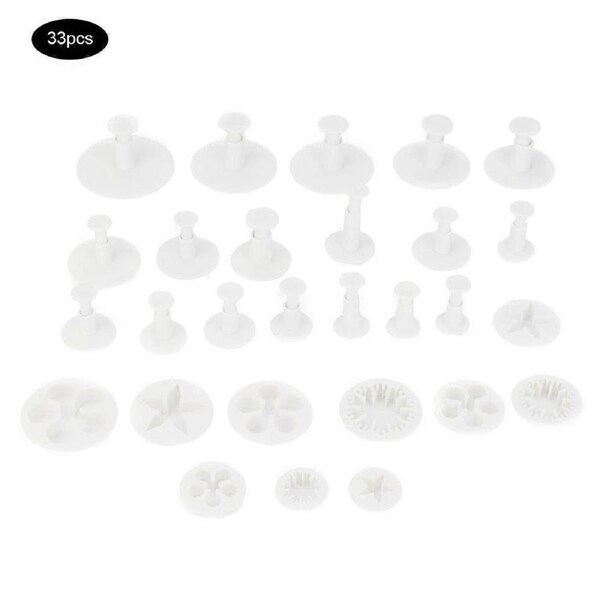 33PCS Letter - Shape DIY Fondant Cutter Baking Mold Cookie Cake Cutter Mold Set