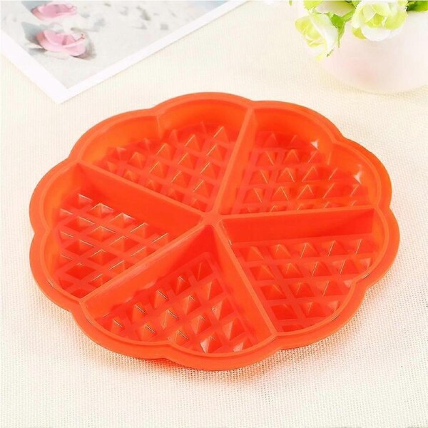 Round Silicone Waffle Mold Maker Pan Microwave Baking Cookie Muffin Bakeware Cooking Tools