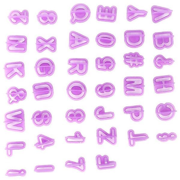 40pcs Letter And Number Chocolate Mold Plastic Molds Cake Maker Printing Mold