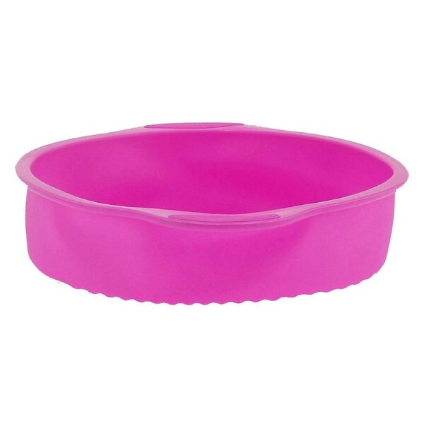 9in Round Silicone Cake Mold Pan NoStick Bread Baking Pan for Home Kitchen Bakery(Pink )