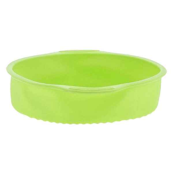 9in Round Silicone Cake Mold Pan NoStick Bread Baking Pan for Home Kitchen Bakery(Green )