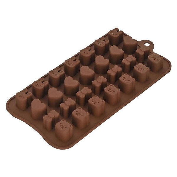 Chocolate Candy Mold Cute Silicone Baking Mold Reusable for Ice Cube Jelly Pudding CC-090