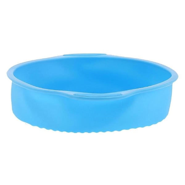 9in Round Silicone Cake Mold Pan NoStick Bread Baking Pan for Home Kitchen Bakery(Blue )