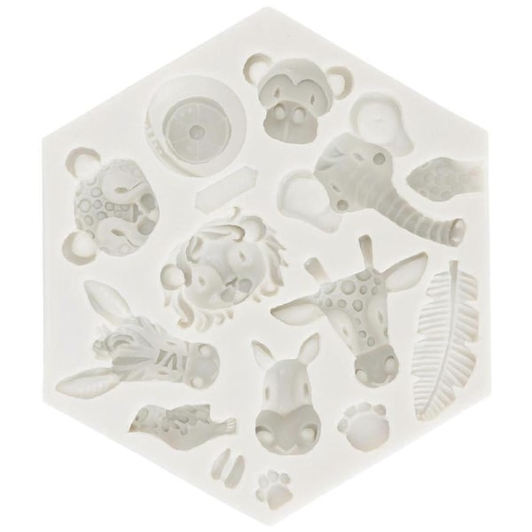 Silicone Mold Cute Animal Shape Easy Demoulding Flexible Soft Baking Mold for DIY Cake Fondant Chocolate 951 Grey