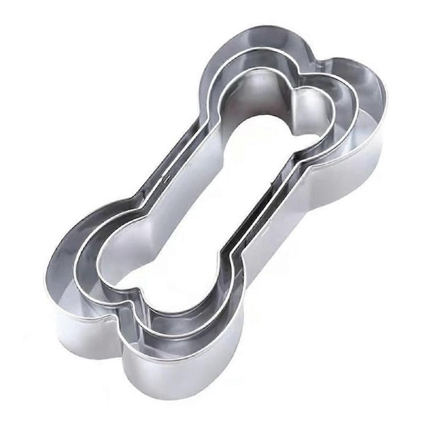 Dog Bone Cookie Cutter Set-3 Pieces Stainless Steel Dog Cake Molds Fondant Cake Cookie Cutter Set Pastry Mold