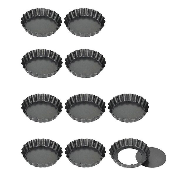 With lifting base, non-stick coating quiche pan small 10 cm round shape