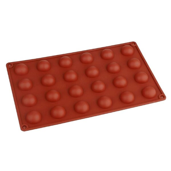 Mini 24-Cavity Semi Sphere Silicone Mold, Baking Mold for Making Chocolate, Cake, Jelly, Dome Mousse