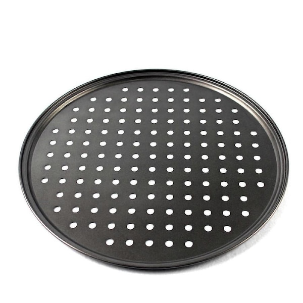 Perforated Pizza Pan Non Stick Baking Easy Unmolding Firm Bottom Vented Pizza Pan 28CM