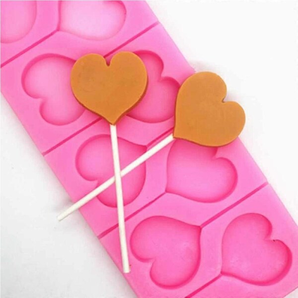 Tiwala 8-Hole Heart Shape Silicone Chocolate Candy Cake Baking Mold