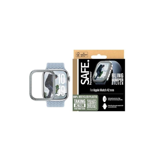 Safe by Panzer Bling Bumper - Apple Watch (41mm) - Silver