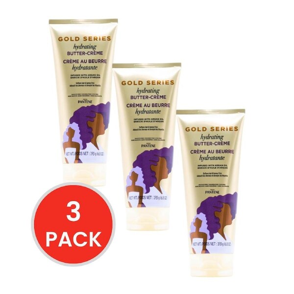Pantene Gold Series Butter Creme Hydrating Argan Infused 193g (3 Pack)