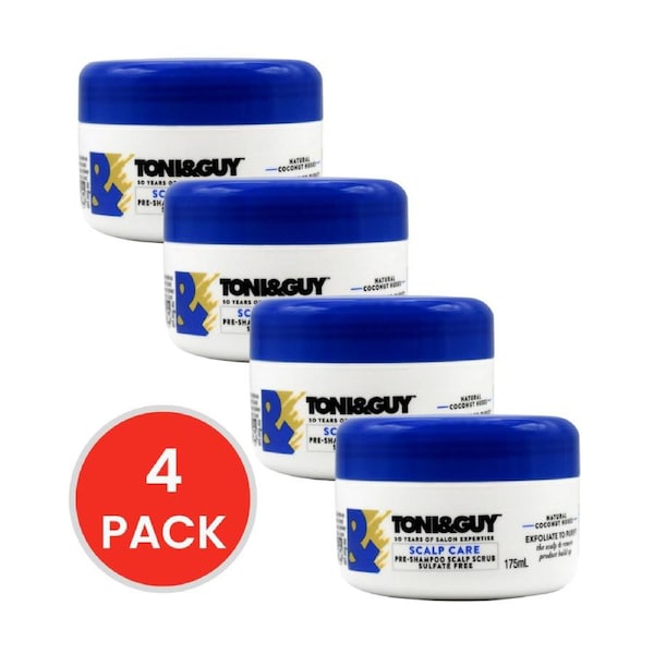 Toni & Guy Scalp Care Pre-Shampoo Scalp Scrub 175mL (4 Pack)