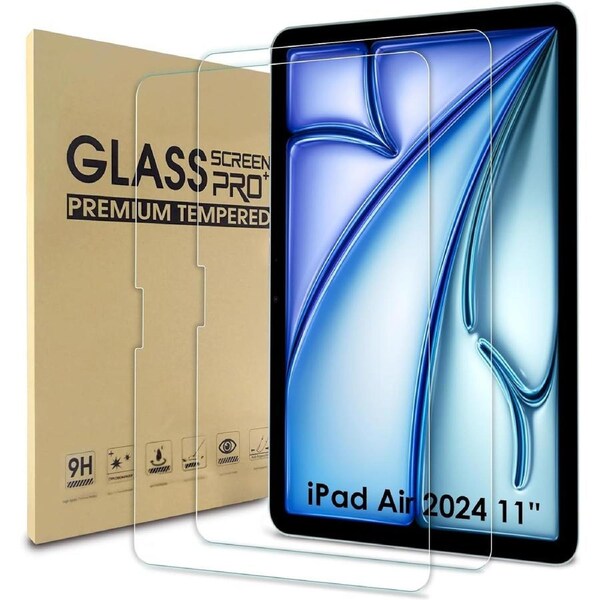 [2 Pack] Screen Protector for Apple iPad Air 2024, 2025 (11 inch) Tempered Glass, Bubble Free, Easy to Install