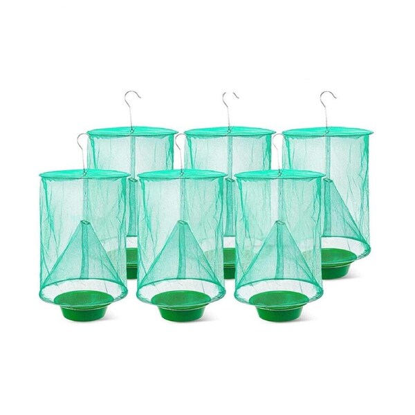 6 Pack Reusable Fly Trap Insect Killer Hanging Catcher