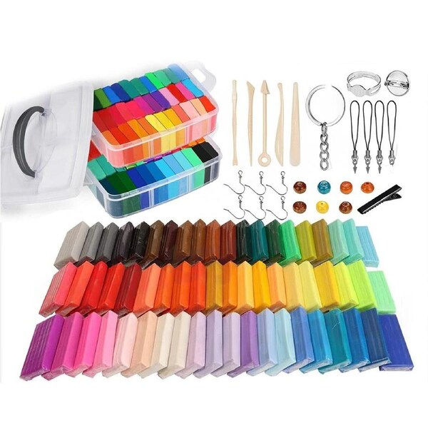 50 Colors Polymer Clay Modeling Kit Bake Craft