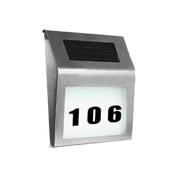Stainless Steel Address Signs Solar Powered LED House Number Light