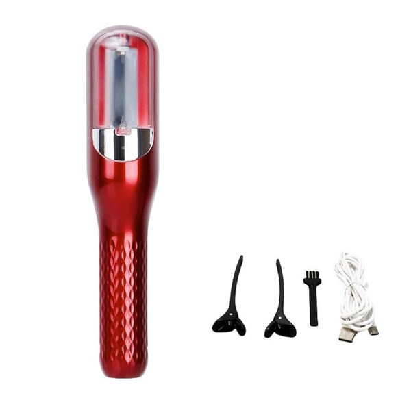 Catzon Hair Trimmer for Split Ends and Damaged Hair Rechargeable Hair Styling Tool-Red