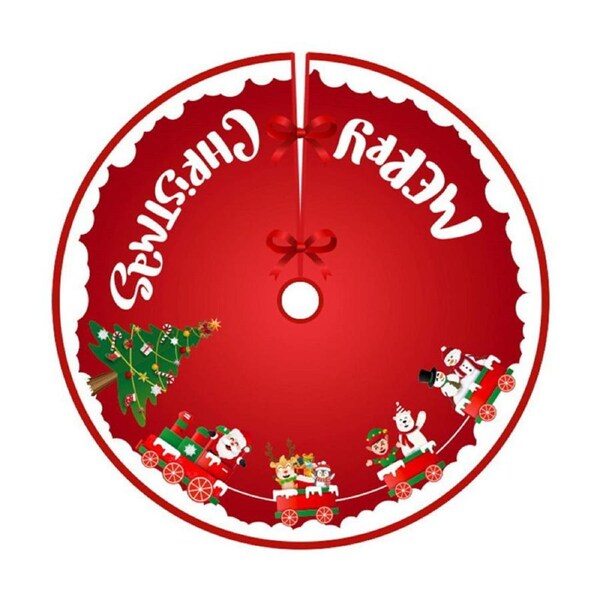 Catzon 35 Inch Christmas Tree Skirt Indoor Outdoor Xmas Tree Ornaments-05