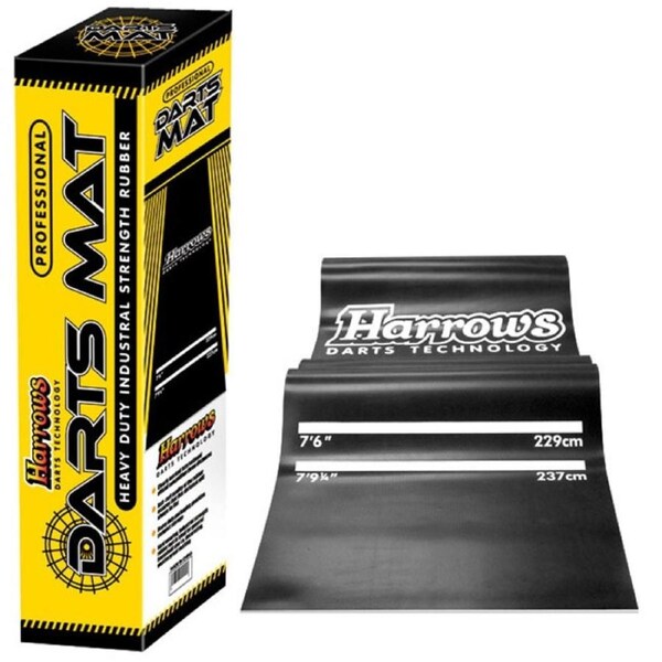 Harrows Professional Heavy Duty Rubber Dart Mat with Throw Lines