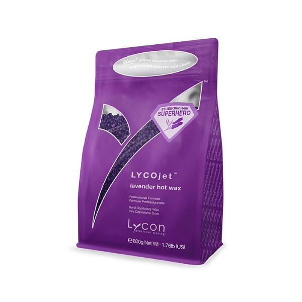 Lycon Lycojet Lavender Hard Hot Wax Beads Waxing Hair Removal - 800g