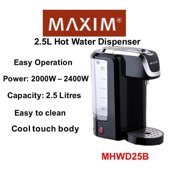 Maxim Kitchen Pro 2400W 2.5L Hot Water Dispenser/Urn/Tea/Coffee Maker MHWD25B