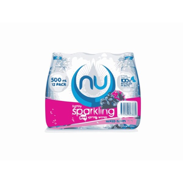 Nu-pure Lightly Sparkling Mixed Berry 500ml x 12