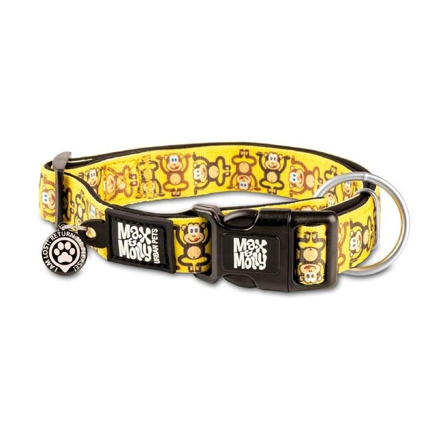 Smart Id Dog Collar (Monkey Maniac) - Medium
