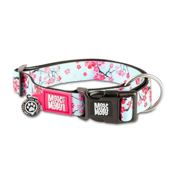 Smart Id Dog Collar (Cherry Bloom) - Small
