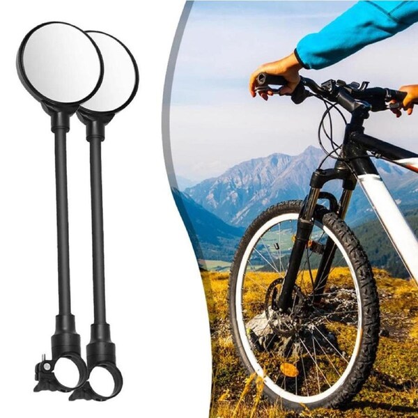 2PCS Flexible Bike Handlebar Rear View Mirror Bicycle Cycling Safety Rearview