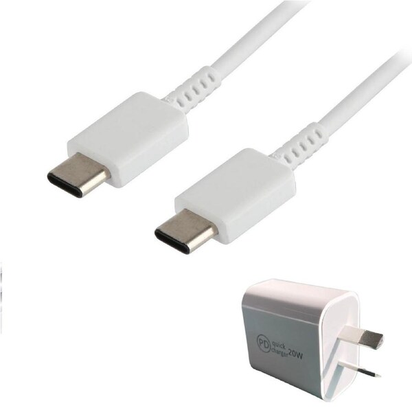 18W USB-C Quick Charge USB Port Mains Charger w/ 1m Type C Cable