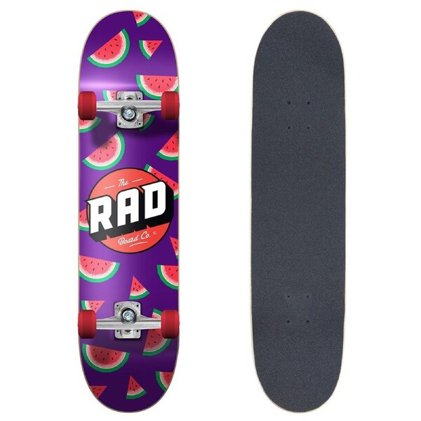 Rad Board Co Complete Skateboard Dude Crew Watermelon Deck Width 7.75in