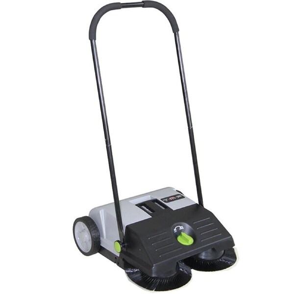 TMP Walk Behind Manual Floor Sweeper Heavy Duty 25L Wet Dry 2200Sqm/H